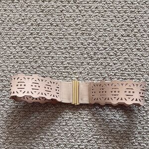 Club Monaco Nude Laser-Cut Belt